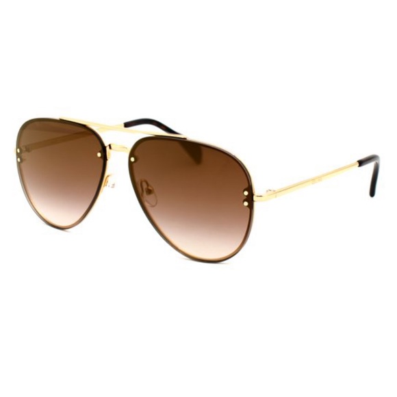 Celine Accessories - Celine Aviator Pilot Gold Frame Sunglasses